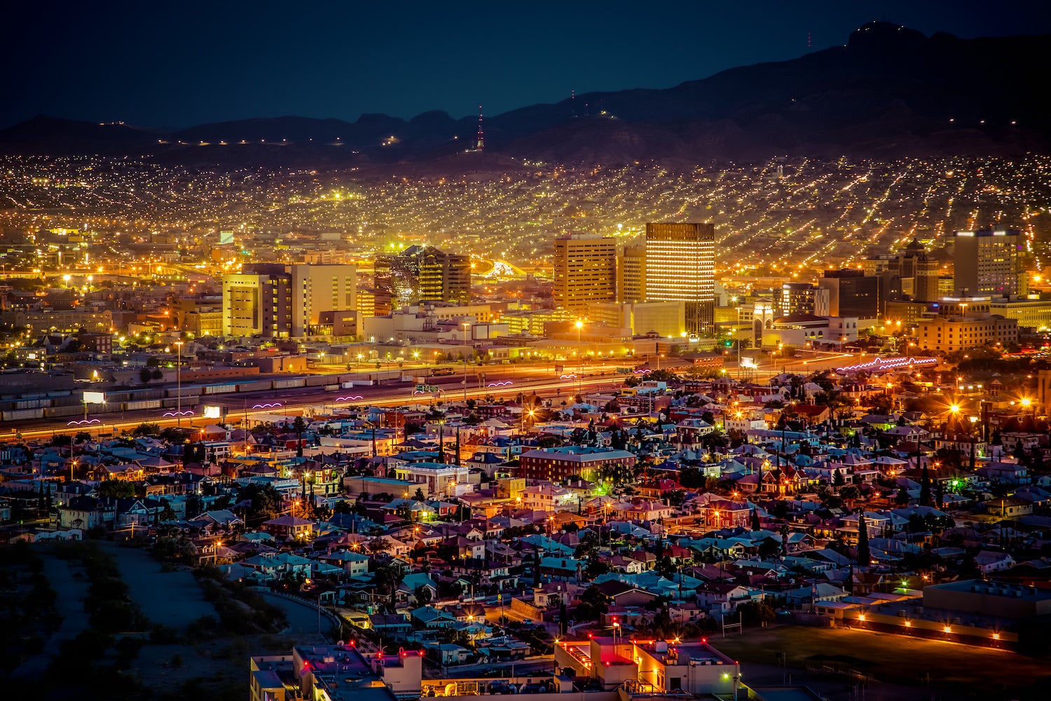 Sundown in El Paso, Texas