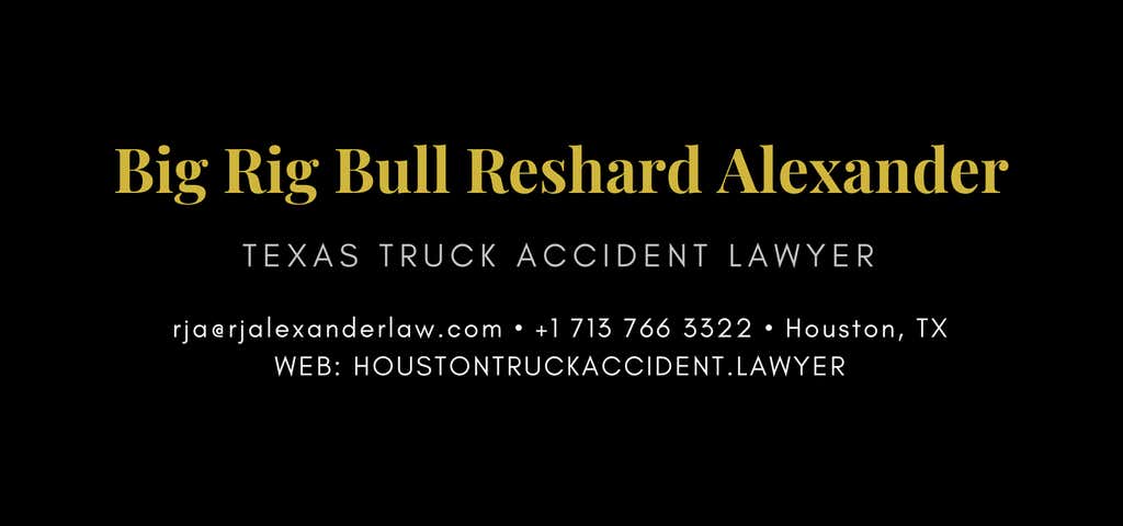 Attorney Reshard Alexander - Big Rig Bull Texas Truck Accident Lawyer