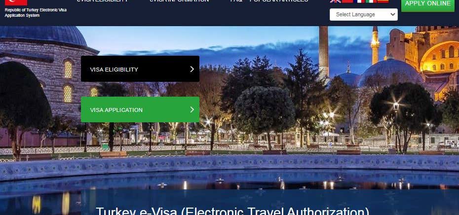 TURKEY  VISA Application ONLINE OFFICIAL IMMIGRATION WEBSITE- Turkey visa application immigration center