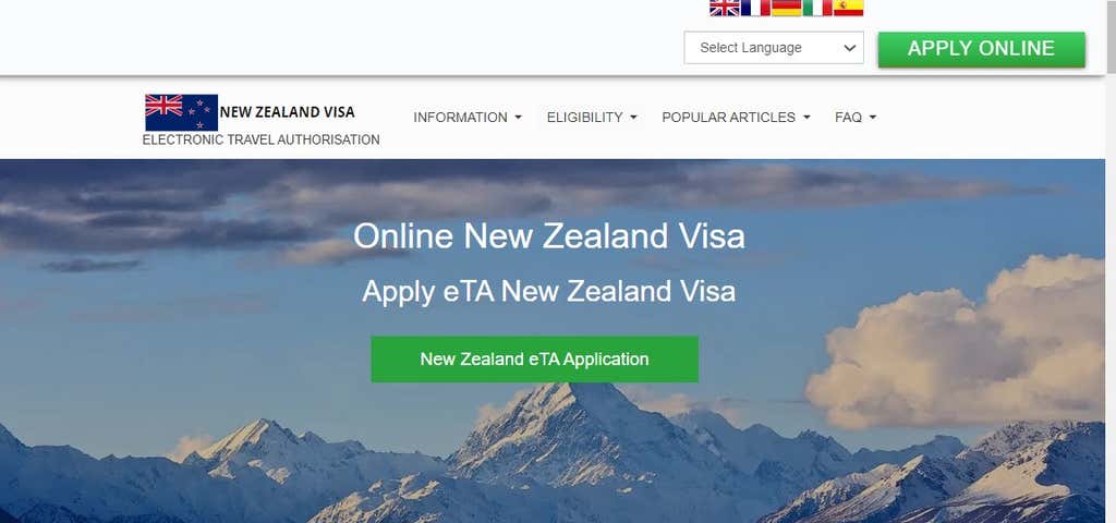 FOR BRITISH AND WELSH CITIZENS - NEW ZEALAND Government of New Zealand Electronic Travel Authority NZeTA - Official NZ Visa Online - Awdurdod Teithio Electronig Seland Newydd, Llywodraeth Cais Fisa Seland Newydd Ar-lein Swyddogol Seland Newydd
