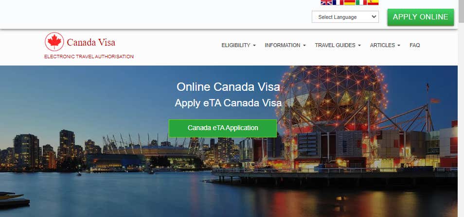 FOR ITALIAN CITIZENS - CANADA Government of Canada Electronic Travel Authority - Canada ETA - Online Canada Visa - Richiesta di visto del governo del Canada, Centro online per la richiesta di visto per il Canada